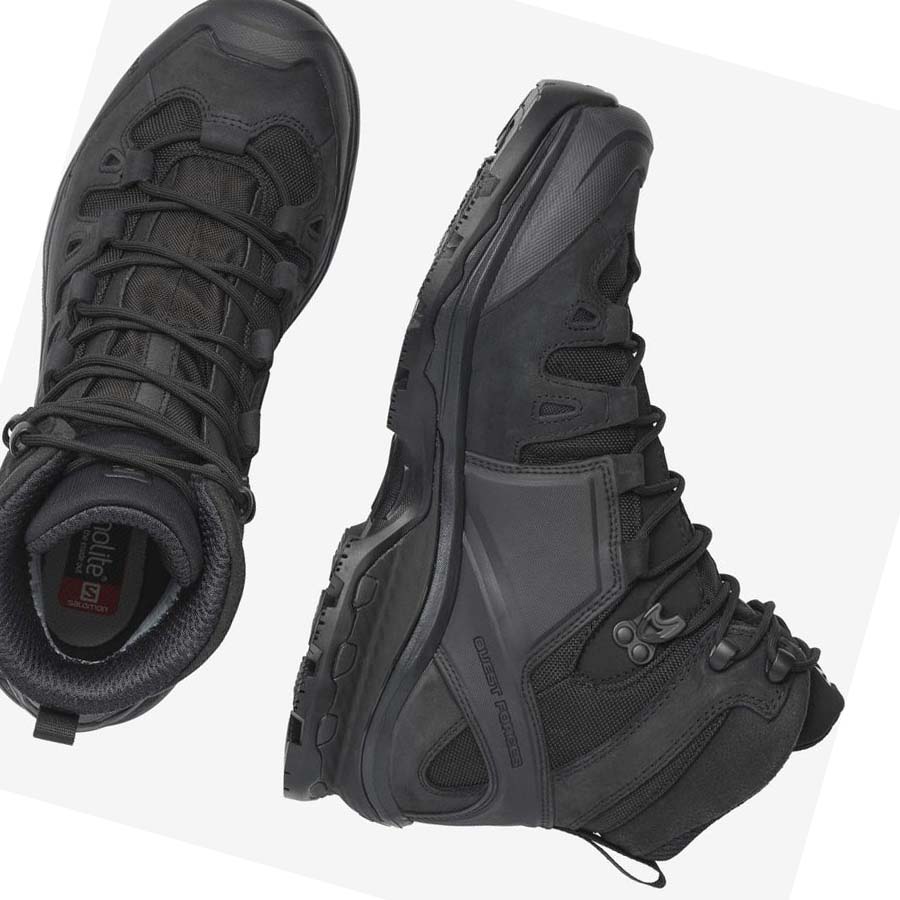 Salomon QUEST 4D GORE-TEX FORCES 2 EN Csizma Férfi Fekete | HU 2258UZG